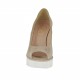 Scarpa da donna aperta in punta in camoscio color sabbia tacco 10 - Misure disponibili: 31, 32, 34, 42