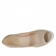 Scarpa da donna aperta in punta in camoscio color sabbia tacco 10 - Misure disponibili: 31, 32, 34, 42