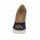 Scarpa da donna aperta in punta in camoscio blu tacco 10 - Misure disponibili: 31, 34, 42