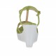 Sandalia para mujer en gamuza verde imprimida barniz y tejido laminado plateado con cinturon salomé, plataforma y cuña 8 - Tallas disponibles:  31