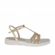 Sandalo da donna con cinturino charleston in pelle platino e rame zeppa 2 - Misure disponibili: 42