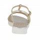 Sandalo da donna con cinturino charleston in pelle platino e rame zeppa 2 - Misure disponibili: 42