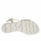 Sandalo da donna con cinturino charleston in pelle platino e rame zeppa 2 - Misure disponibili: 42