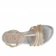 Sandalo da donna con cinturino charleston in pelle platino e rame zeppa 2 - Misure disponibili: 42