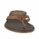 Sabo infradedo para mujer en piel de color castaño tacon 1 - Tallas disponibles:  42