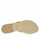 Sabo infradedo para mujer en piel de color castaño tacon 1 - Tallas disponibles:  42