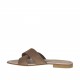Sabot da donna in nabuk taupe tacco 1 - Misure disponibili: 42