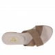 Sabot da donna in nabuk taupe tacco 1 - Misure disponibili: 42