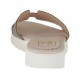 Sabot da donna in pelle laminata stampata piombo metallizzato zeppa 2 - Misure disponibili: 42