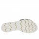 Sabot da donna in pelle laminata stampata piombo metallizzato zeppa 2 - Misure disponibili: 42