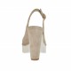 Sandalo da donna in camoscio beige sabbia tacco 10 - Misure disponibili: 32