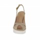 Sandale pour femmes en daim beige sable talon 10 - Pointures disponibles:  32