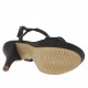 Sandalo da donna in pelle nera con plateau e tacco 10 - Misure disponibili: 42