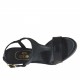 Sandalo da donna in pelle nera con plateau e tacco 10 - Misure disponibili: 42