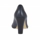 Zapato abierto para mujer en piel azul tacon 8 - Tallas disponibles:  42