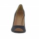 Scarpa aperta da donna in pelle blu tacco 8 - Misure disponibili: 42, 43