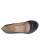 Scarpa aperta da donna in pelle blu tacco 8 - Misure disponibili: 42, 43