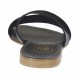 Sabo para mujer en piel de color negro tacon 1 - Tallas disponibles:  42, 47