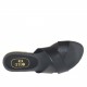 Mule pour femmes en cuir noir talon 1 - Pointures disponibles:  42, 47