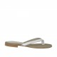 Chanclas de dedo para mujer en piel de color blanco tacon 1 - Tallas disponibles:  42