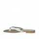 Chanclas de dedo para mujer en piel de color blanco tacon 1 - Tallas disponibles:  42