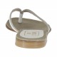Chanclas de dedo para mujer en piel de color blanco tacon 1 - Tallas disponibles:  42