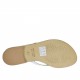 Chanclas de dedo para mujer en piel de color blanco tacon 1 - Tallas disponibles:  42