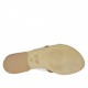 Sabo para mujer en piel de color blanco tacon 1 - Tallas disponibles:  42