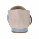Mocassino da donna in pelle rosa e blu con tallone pieghevole tacco 1 - Misure disponibili: 34, 46