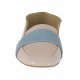 Mocassin pour femmes en cuir rose et bleu avec talon pliable talon 1 - Pointures disponibles:  34, 46
