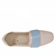 Mocassin pour femmes en cuir rose et bleu avec talon pliable talon 1 - Pointures disponibles:  34, 46