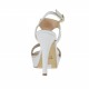 Sandale pour femmes en cuir blanc avec plateforme et talon 10 - Pointures disponibles:  42