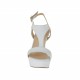 Sandalo da donna in pelle bianca con plateau e tacco 10 - Misure disponibili: 42