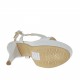 Sandalo da donna in pelle bianca con plateau e tacco 10 - Misure disponibili: 42
