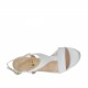 Sandalo da donna in pelle bianca con plateau e tacco 10 - Misure disponibili: 42