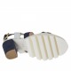 Sandale pour femmes en cuir blanc et daim bleu talon 9 - Pointures disponibles:  31, 42