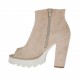 Scarpa da donna aperta in punta con cerniera in camoscio rosa tacco 9 - Misure disponibili: 32, 33, 34, 42