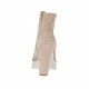 Scarpa da donna aperta in punta con cerniera in camoscio rosa tacco 9 - Misure disponibili: 32, 33, 34, 42