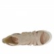 Scarpa da donna aperta in punta con cerniera in camoscio color sabbia tacco 9 - Misure disponibili: 31, 34, 42