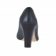 Decolté da donna in pelle blu tacco a cono 7 - Misure disponibili: 43