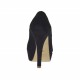Scarpa da donna aperta in punta in camoscio nero con plateau e tacco 10 - Misure disponibili: 34