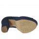 Scarpa da donna aperta con plateau in camoscio blu tacco 13 - Misure disponibili: 31, 42