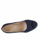 Scarpa da donna aperta con plateau in camoscio blu tacco 13 - Misure disponibili: 31, 42