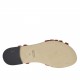 Woman's strap sandal in red suede heel 1 - Available sizes:  32