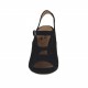 Sandalo da donna con cinturino in camoscio nero tacco 8 - Misure disponibili: 32, 33, 42