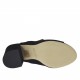 Sandalo da donna con cinturino in camoscio nero tacco 8 - Misure disponibili: 32, 33, 42