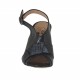 Sandale pour femmes en cuir noir avec noeud en cuir imprimé holographique multicouleur talon 8 - Pointures disponibles:  32