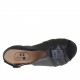 Sandalia para mujer en piel negra con moño en piel estampada holográfica multicolor tacon 8 - Tallas disponibles:  32