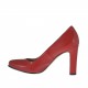 Escarpin pour femmes en cuir rouge avec plateforme interieur et talon 9 - Pointures disponibles:  42
