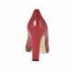 Escarpin pour femmes en cuir rouge avec plateforme interieur et talon 9 - Pointures disponibles:  42